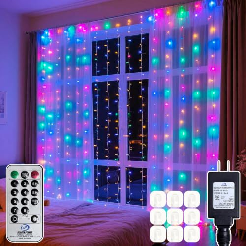 Soagrc 300 LED Multicolor Rainbow Curtain