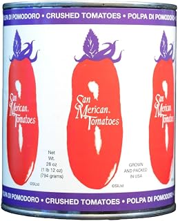 SANMERICAN TOMATO Crushed Tomatoes 28oz Can - Premium Quality for Sauces, Soups & Stews