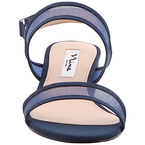 NINA Ganice - Women's Mesh Block Low-Heel Hook & Loop Dressy Sandal Shoes- Elegant and Comfortable Womens's heeled Sandals - Casual and Dress3
