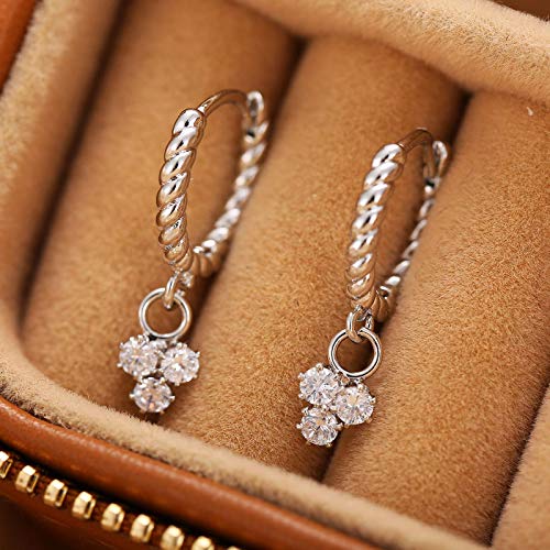 5 Pairs Silver Huggies Hoop Earrings Set For Women Girls Small Dangle Chain Hoop Earrings Jewelry For Gifts #TOP4