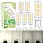 Lumlog G9 Led Bulbs Natural White, 3W Light Bulbs, Equivalent to 30-40W Halogen, 340Lm, 220-240V No Flicker Dimmable Energy Savingor Lighting Decor 6 Pack [Energy Class E]