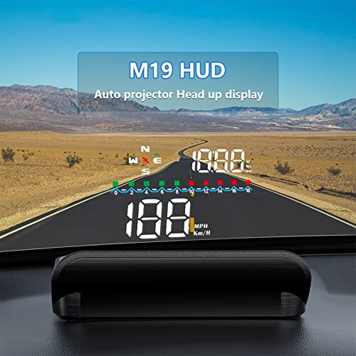 Velocímetro digital GPS M19 con pantalla frontal para proyección en parabrisas de coches 2