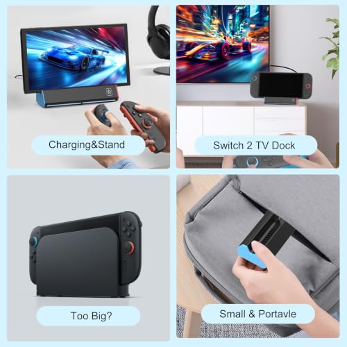 Image of iPLYGAM Switch 2 Dock Station for Nintendo Switch 2 with 4K 120Hz HDMI | Portable Switch 2 TV Docking Station for Nintendo Switch 2 Official Replacement