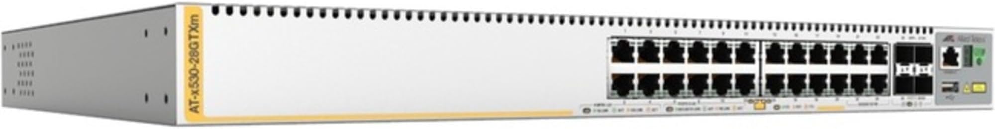 Allied Telesis - AT-X530-28GTXM-10 - Allied Telesis x530-28GTX Layer 3 Switch - 24 Ports - Gigabit Ethernet - 10/100/1000Base-T - 3 Layer Supported - 55 W Power Consumption - Twisted Pair -