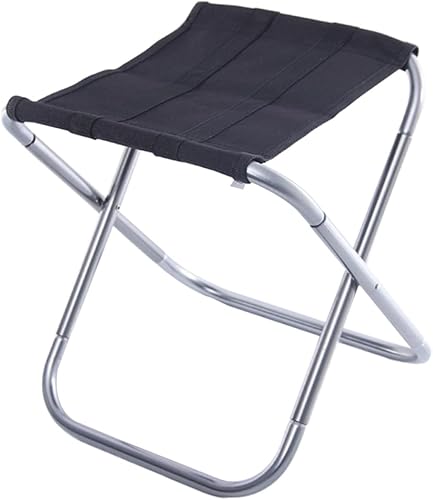 POPETPOP Taburete plegable portátil de aleación de aluminio silla de camping para pesca barbacoa y actividades al aire libre compacto con superficie