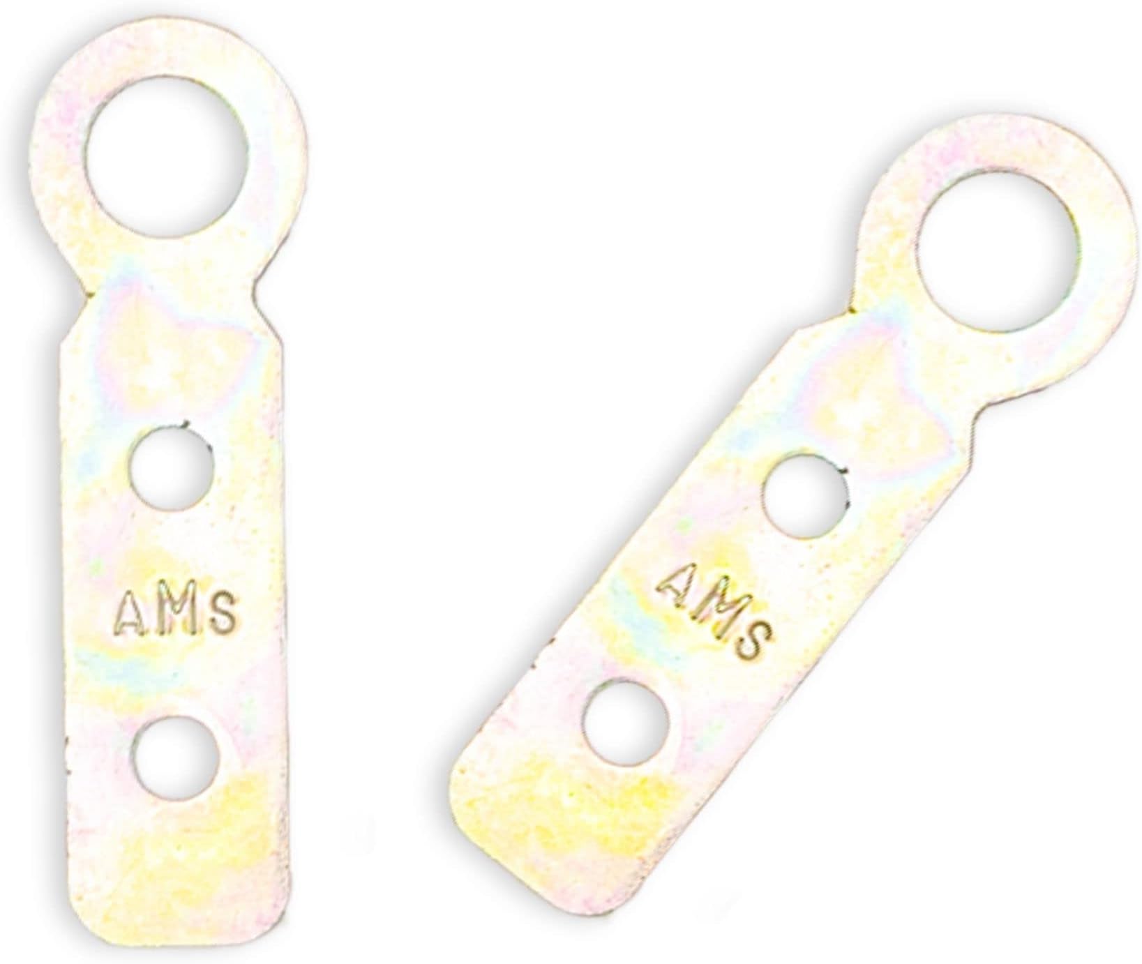 Brass Plated Double Hole Ring Hanger Pack of 10 Flat Ring Picture Frame Hangers