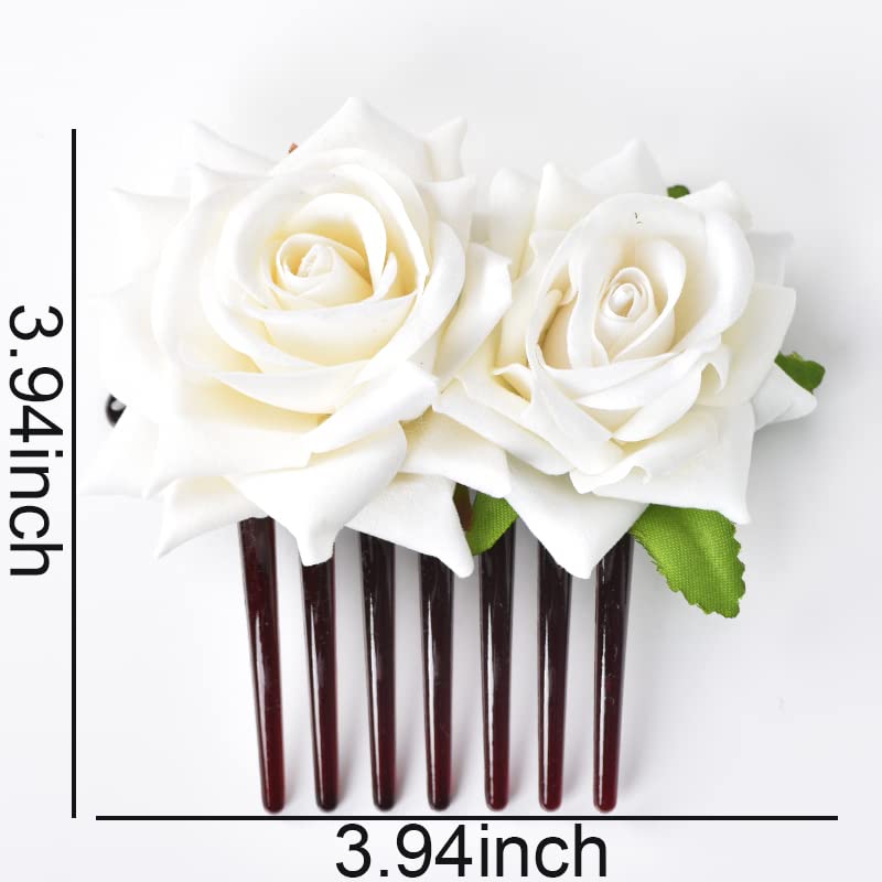 Accesorios de Pinza para el Cabello con Flores de Rosa Artificiales para Mujeres y Niñas miniatura 5