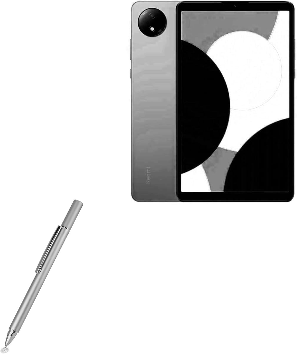 Stylus Pen Compatible with Xiaomi Redmi Pad SE 8.7 - FineTouch Capacitive Stylus, Super Precise Stylus Pen - Metallic Silver