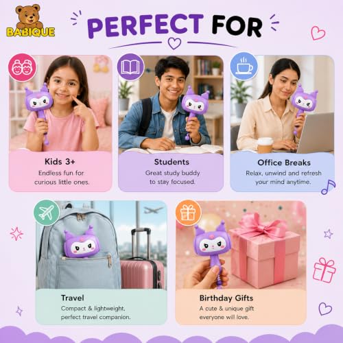 Image of Babique ChuChu Toys Cute Cartoon Fox & Kawai Soft Plush Combo | Adorable Sensory Toy | Cuddly Handheld Toy for Babies, Toddlers & Kids | Travel-Friendly Gift | Pack of 2