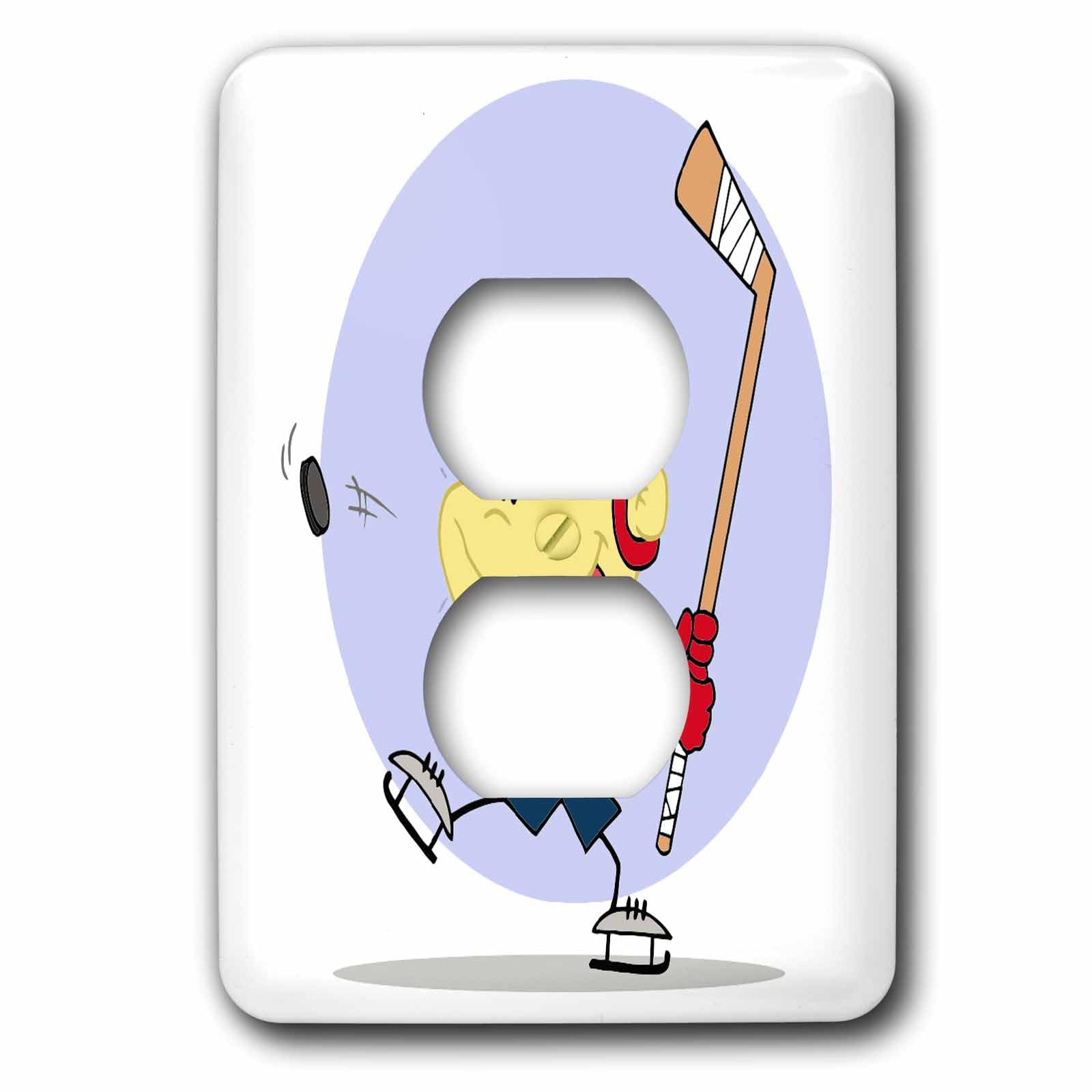 Funda para enchufe de hockey para la habitación de los niños con estilo animado
