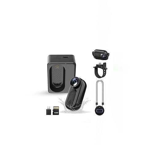Mini Body Camera Action Cam with Auido & Video Recording -128G IPX7 Waterproof Thumb Size Hands Free Body Worn Cameras - Wearable Portable Camcorder for Work Travel Pet Walk Vlog(Black)
