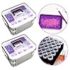 CXJINZE Diamond Painting Tools Accessories Storage-Kit - 111Pcs 5D Set Portable Tool Box with Handle Craft Jewelry Bead Storage Purple Box Art Trays for Diamond Painting Accessories and Tools #3