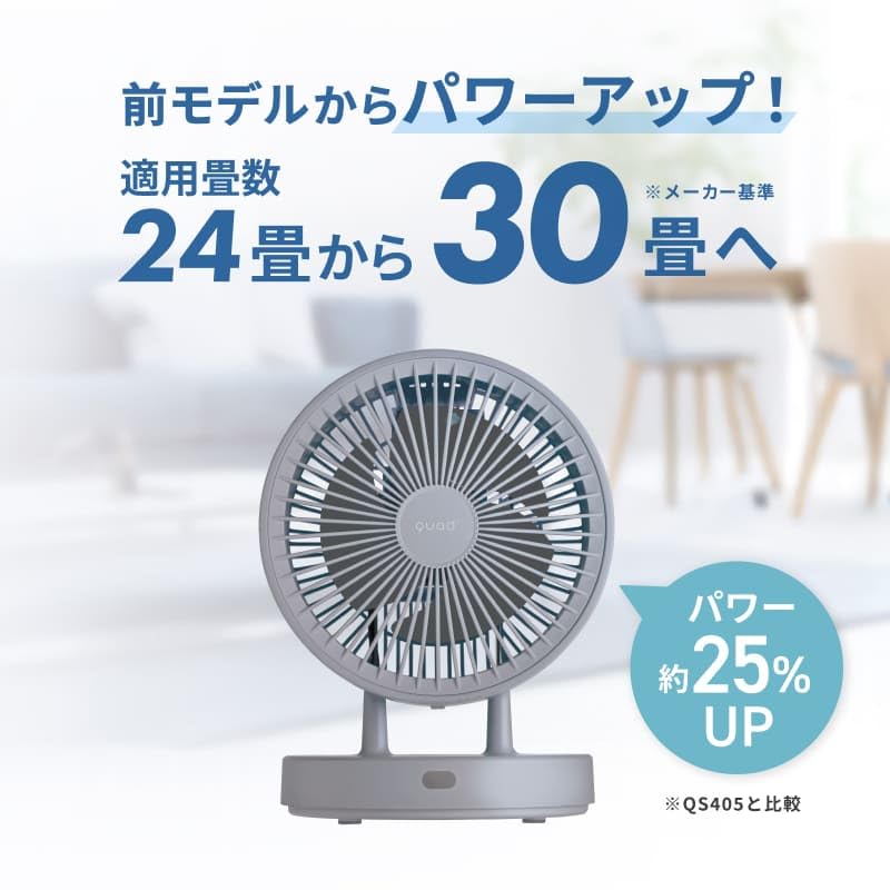 Amazon | QUADS(クワッズ) 衣類乾燥 360° DCサーキュレーター 30畳