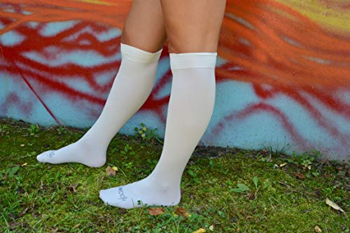 Image of Hocsocx White Performance Liner Socks Moisture Wicking Protection for Field Hockey Soccer Ski Horseback Riding