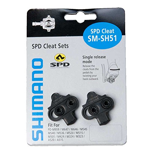 Shimano 4524667073161, Cleats for Road SPD-SL Pedal SM-SH51 Rocking 4° Black Unisex Adulto, Nero, Unica