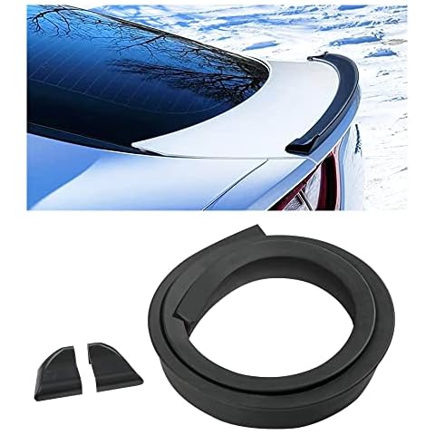 Car Trunk Spoiler Roof Lip Kit,3D PU Rear Trunk Lip or Roof Spoiler Sticker Bar with Carbon Fiber Pattern,Car Rear Spoiler Exterior Rear Spoiler Kit, Punch-Free Installation(Matte Black) Cover