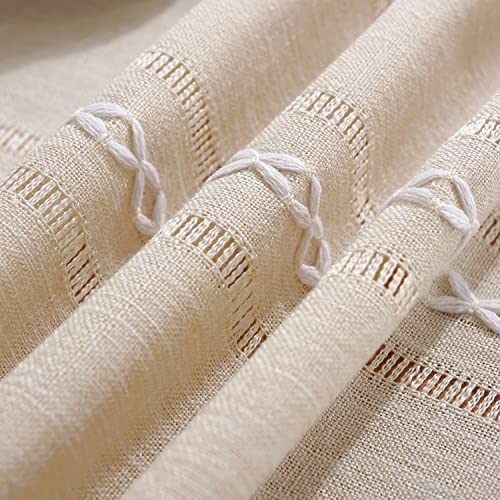 Gsg Rustic Linen Table Cloth Boho Style Cream,Kitchen Dining Room Tablecloths For Rectangle Tables, Washable Wrinkle Resistant,54 X 72 Inches #TOP5