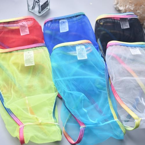 Mens See Through Bikini Briefs Transparent Mesh Underpants Triangle Briefs Underwear4