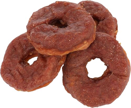 hundeleckerli - leckerli Hund - Hapki Donut mit Ente - schmackhafter Kausnack - 4 Stück - 95 g - ideale Belohnung