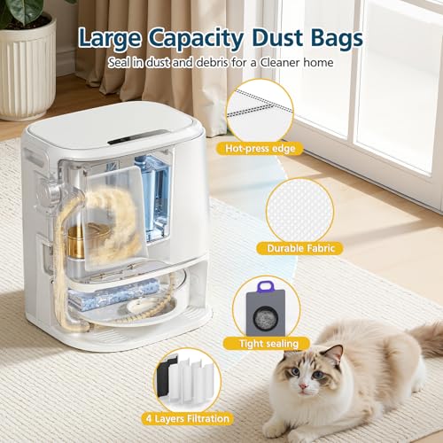 Image of 20-Pack Replacement Parts Accessories for Narwal Flow Robot Vacuum and Mop, Include 1 Zero-Tangling Roller Brushes, 6 Dust Bag, 4 Dust Bin Filters, 2 Track Mop, 6 Side Brushes, and 1 Cleaning Tool