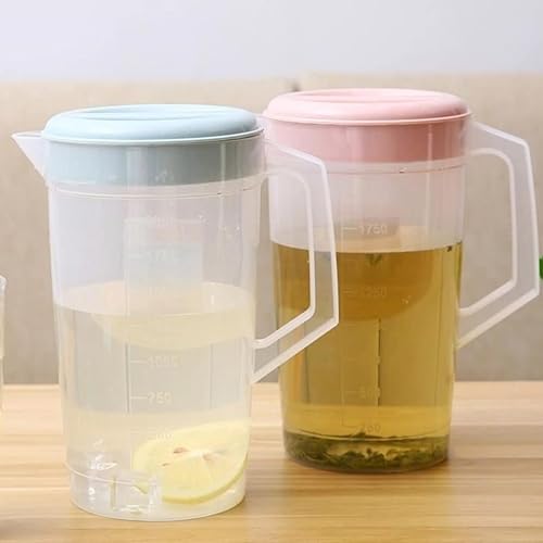 BESTonZON Jarra de té de plástico para bebidas grandes Jarra de agua de café de plástico con tapa Jarra de 1 galón con tapa Hervidor de agua