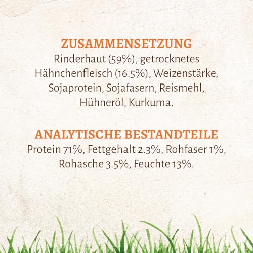 8in1 Delights Chewy Braids M/L - leckerer Kausnack für große Hunde, bissfeste Rinderhaut mit köstlichem Huhn, 80g Beutel (1 Stück)