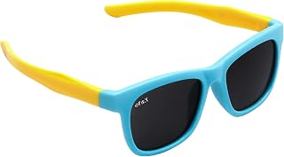 SPIKY Unisex Kids Rectangle Sunglass With Protective Case - Pack of 1 (1571-sunglasses) Price In India