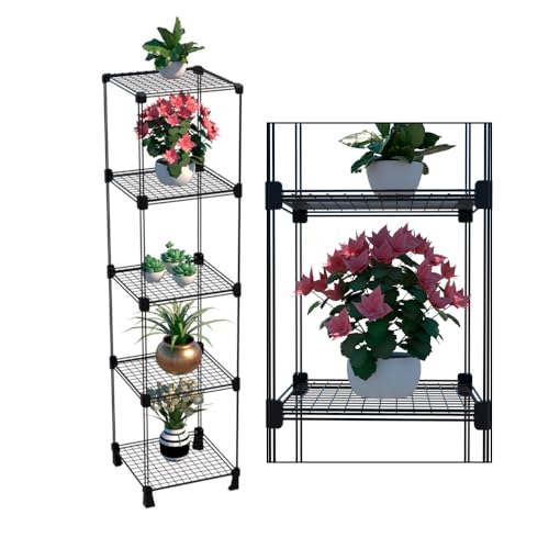 Estante de Plantas 125cm Jardim Vertical Prateleira Horta Floreira Suporte de Plantas Orquídea Sucul