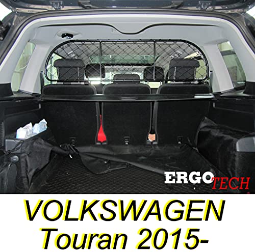 ERGOTECH Trennnetz Trenngitter Hundenetz Hundegitter kompatibel mit Volkswagen Touran (ab BJ 2015) RDA65-M8