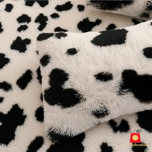 Image of Fur Cushion Covers (Black and White /, 17 x 24 /)