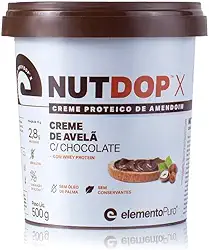 Elemento Puro Nutdop X Creme De Amendoim - Creme De Avelã Com Chocolate - 500G Elementopuro