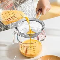 Avesteir 3 Stück Sieb Set 19/25/37 cm, Küchensieb Edelstahl, Poliert Metall Feinmaschiges Seiher mit Verstärktem Griff Perfekt zum Abtropfen Nudeln, Quinoa, Siebenr, Gemüse, Obst, Tee, Puderzucker – Ansicht 3