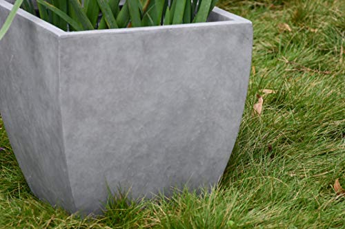 Kante 15" D Modern Square Natural Concrete Planters Lightweight Outdoor Indoor Planter Pots With Drainage Holes For Patio, Backyard, Living Room Natural Concrete #TOP6