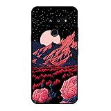 KARTXITAI Hülle Kompatibel mit LG G8/G8 ThinQ, Stoßfeste Schutzhülle mit Weiche Silikon Bumper Hülle Handyhülle Anti-Kratzt Leichtes Matt Finish Rückseite - Chrysanthemen