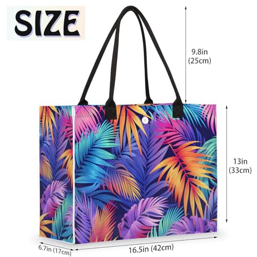 Tote Bag for Women,Travel Storage Shopping Basket with Inner Zipper Pocket Portable Reusable Handbag Gifts022