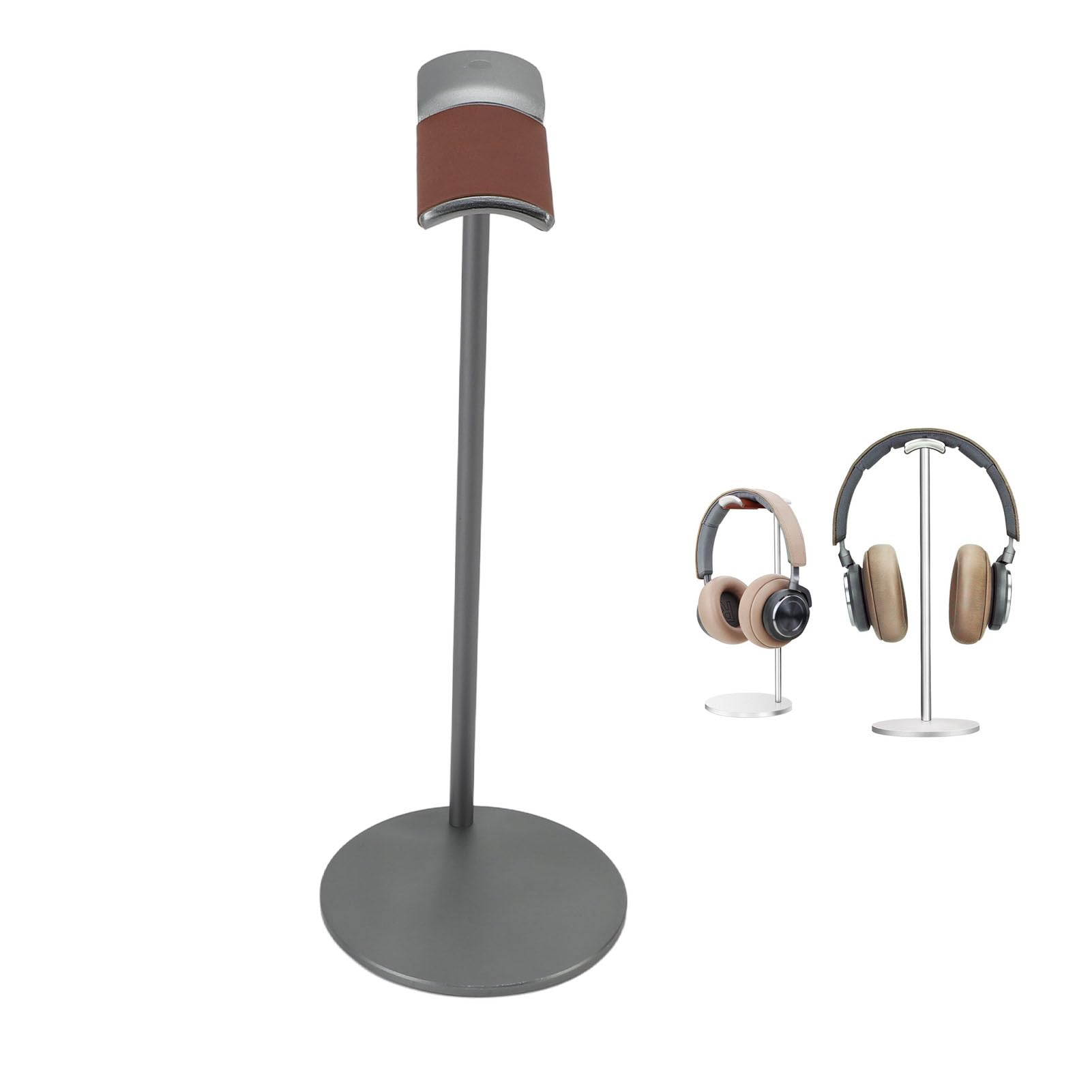 Ejoyous Supporto per Cuffie Supporto per Cuffie in Lega di Alluminio con Base Solida da 10 Cm Parte Superiore Morbida e Curva e Bordo Antiscivolo per Utenti di Studio di Home Office da Scrivania da