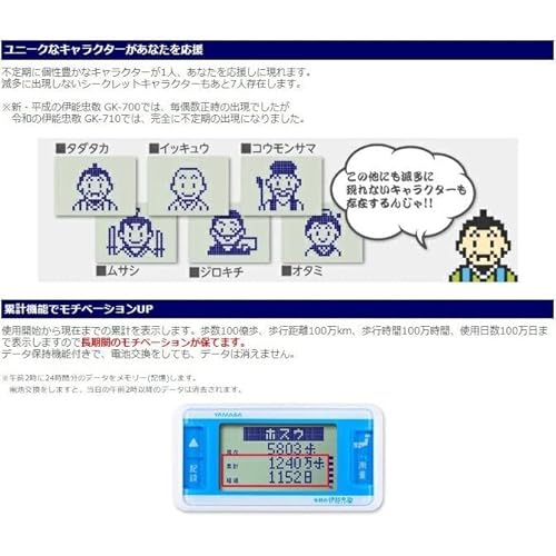 GK-710 (W) ゲーム ポケット万歩計 令和の伊能忠敬 〜歩いてつくろう日本地図 (YAMASA ヤマサ) fs