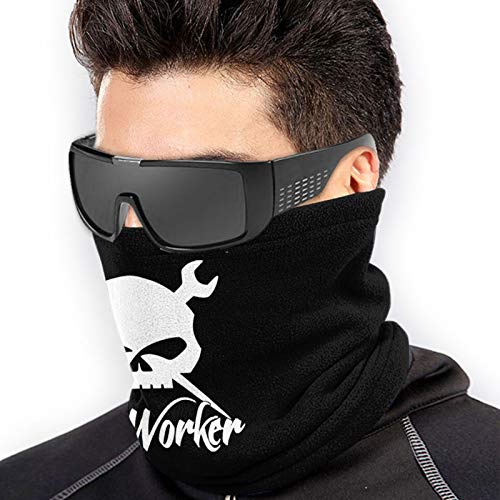 Ironworker Skull Unisex Fleece Neck Warmer Face Warmer Neck Tube Neck Gaiters Neck Scarf Black