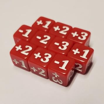 10x Red Micro CCG Stats and Damage Modifier Dice Compatible with Disney Lorcana and Magic The Gathering 10mm