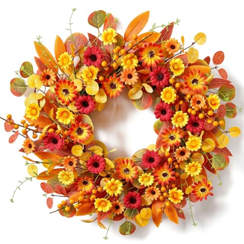 Türkranz Herbst 55cm Kunstblumen Herbstkranz