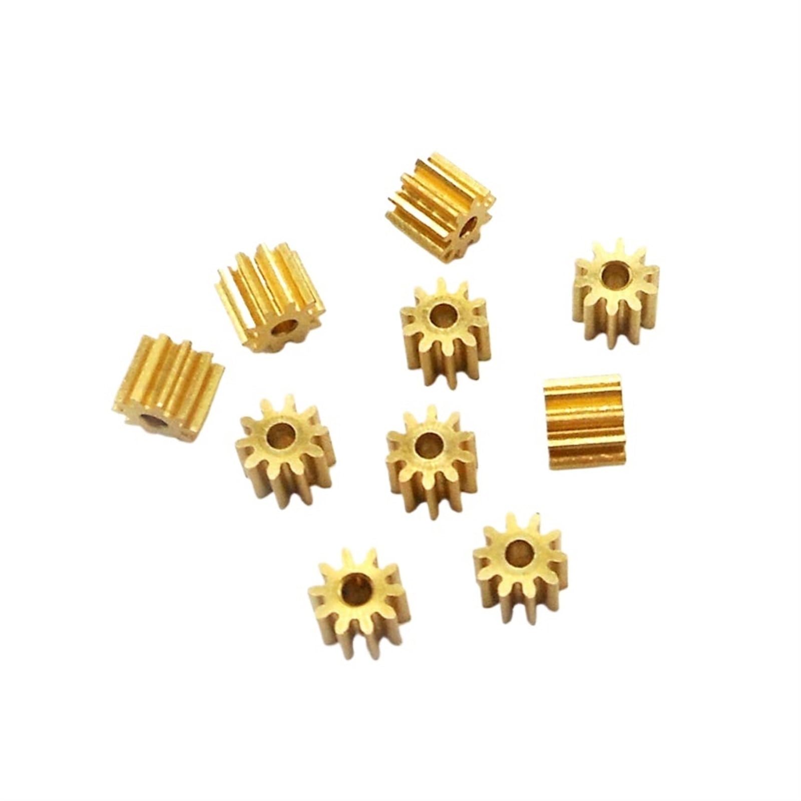 Bevel Gear Pinion Hardware Mechanical 10pcs 102A / 101.5A Metal Gears 0.4M 10 Teeth Hole 2mm / 1.5mm Small Module Gear Copper Pinion(2mm)