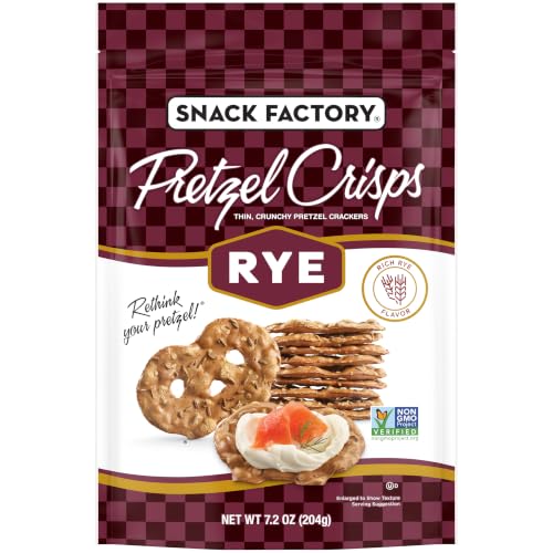 Snack Factory Rye Pretzel Crackers, 7.2 Oz Bag