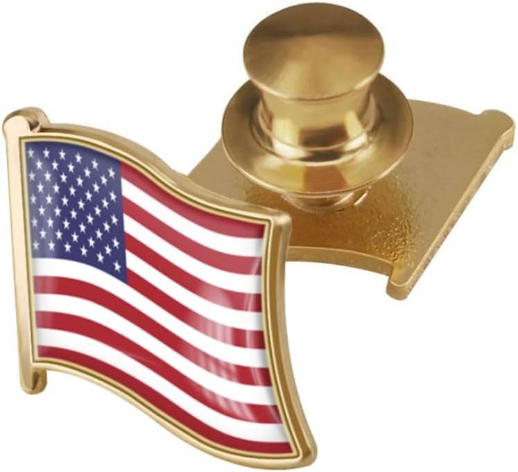 vmcoatdu Country Flag Backs Locking Pin Keepers Locking Clasp Pin Badge International Travel Brooch Metal Alloy Souvenir Pin 0.75x0.7 Inch Small Pin