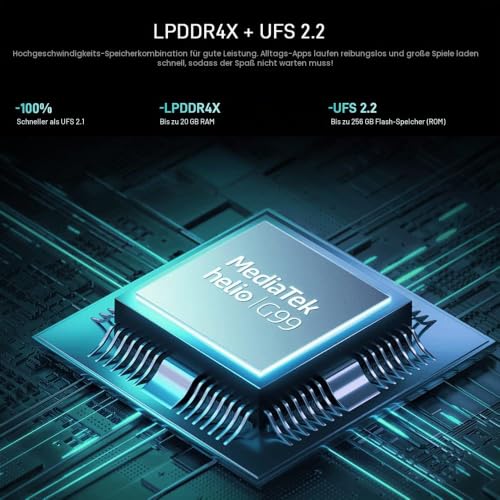 DOOGEE S100 (2023), Helio G99 20GB + 256GB, 10800mAh Akku, 4G Smartphone ohne Vertrag, 108MP Kamera...