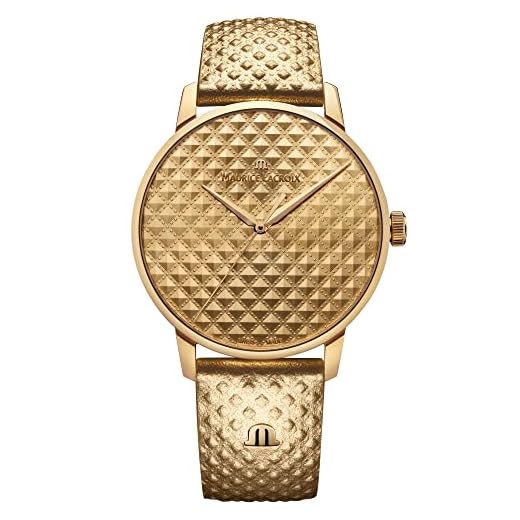 Maurice Lacroix Reloj de cuarzo para hombre Gold Eliros EL1118-PVY01-090-9