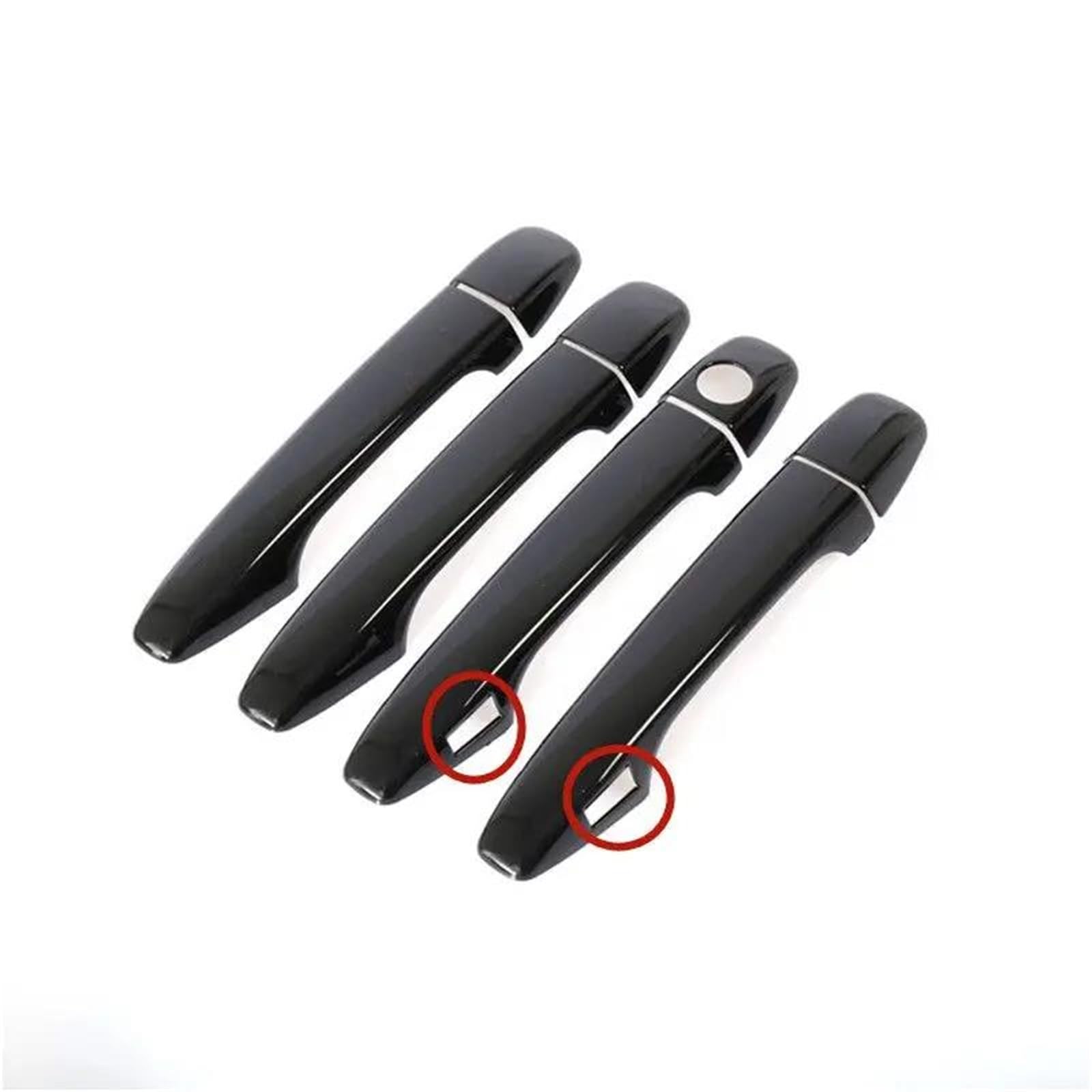 Youzka Keyless Entry Handle Protective For Prius For Xw30 30 For Zvw30 For Zvw35 2010~2015 Car Door Handle Cover Pad Sticker Overlay Styling Accessories(Keyless Entry)