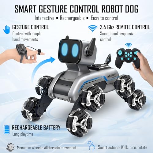 Image of TheLittleOnes Remote Control Robot Dog - RC Car 8x8 Wheel Drive Gesture Sensor RC Stunt Car High-Speed Double Sided 2.4GHz Remote Control Birthday Gifts Toys For Kids & Adults Boys & Girls [8WD PRO]