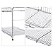 FlagShip 2 Tier Under Sink Organizers and Storage Rack Expandable Cabinet Shelf for Kitchen Bathroom Silver (17-25 inches)