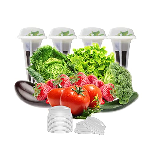 Plant Grow Domes 50 pcs Clear Plastic Plant Domes Compatible with Aerogarden Indoor Hydroponics Growing System, Garden Germination -Greenhouse Grow Covers (Round)