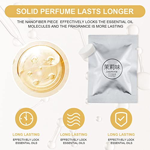 URAQT Auto Aromatherapie Tabletten, 8 Stücke Auto Lufterfrischer Nachfüllungen Feste Duft-Ersatzpads Refill Pads für Auto Aroma Diffusor 4 x Jasminduft + 4 x Duftender Osmanthusduft